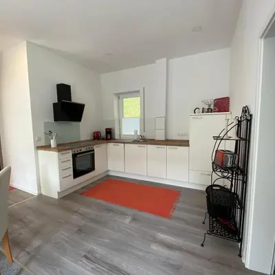 Küche/Küchenzeile in der Unterkunft Ferienwohnung Leinbaum