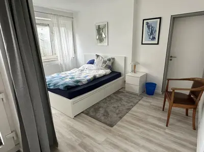 Ein Bett oder Betten in einem Zimmer der Unterkunft Einliegerwohnung in Waldnähe