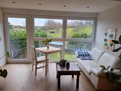 Ein Sitzbereich in der Unterkunft Haus oberotterbach