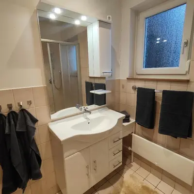 Ein Badezimmer in der Unterkunft Kero - Ferienwohnung