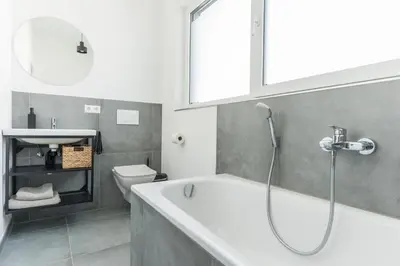 Ein Badezimmer in der Unterkunft Moderne Unterkünfte in Walldorf