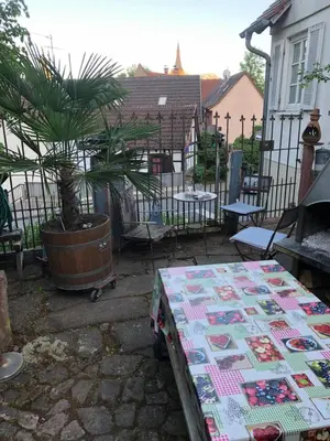 Ein Balkon oder eine Terrasse in der Unterkunft Ferienwohnung Zentral