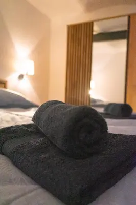 Ein Bett oder Betten in einem Zimmer der Unterkunft Ferienwohnung 