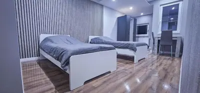 Ein Sitzbereich in der Unterkunft Sachsenheim Rooms & Apartments
