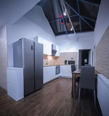 Küche/Küchenzeile in der Unterkunft Sachsenheim Rooms & Apartments