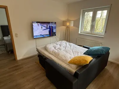 TV/Unterhaltungsangebot in der Unterkunft Gartenapartment 1