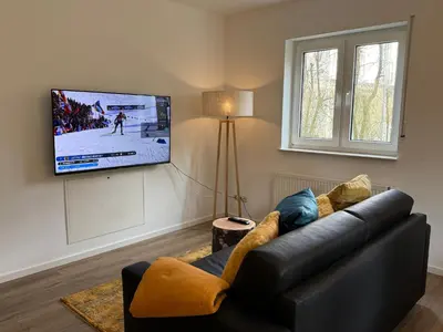 TV/Unterhaltungsangebot in der Unterkunft Gartenapartment 1