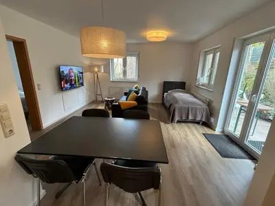TV/Unterhaltungsangebot in der Unterkunft Gartenapartment 1