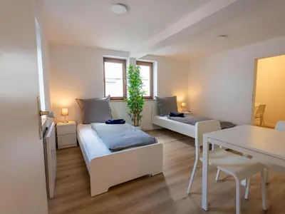 Ein Sitzbereich in der Unterkunft bookandstay24 Rossdorf II ganzes Haus bei Darmstadt, Frankfurt, Rhein Main Gebiet