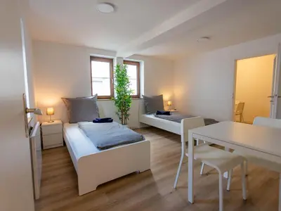 Ein Bett oder Betten in einem Zimmer der Unterkunft bookandstay24 Rossdorf II ganzes Haus bei Darmstadt, Frankfurt, Rhein Main Gebiet