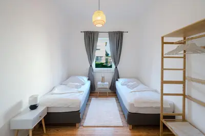 Ein Bett oder Betten in einem Zimmer der Unterkunft charming living - Parking - MA - PFALZ - A61