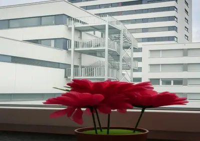 Ein Balkon oder eine Terrasse in der Unterkunft Eva Zimmer Zentral Günstig