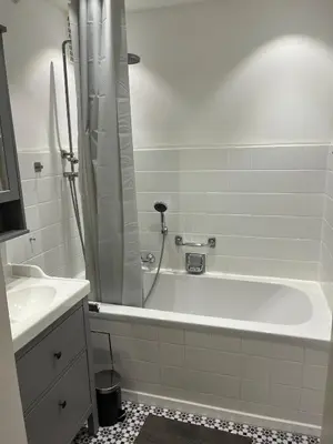 Ein Badezimmer in der Unterkunft Süße Marie Durlach 14