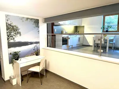 Küche/Küchenzeile in der Unterkunft Underground - Modern holiday apartment Pfungstadt
