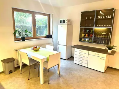 Küche/Küchenzeile in der Unterkunft Underground - Modern holiday apartment Pfungstadt