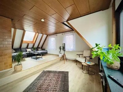 Ein Sitzbereich in der Unterkunft Starkenburgblick