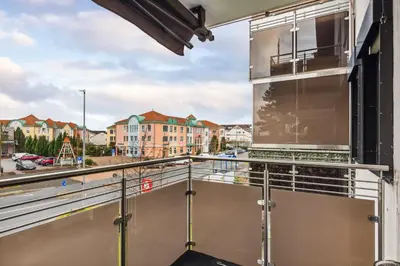 Ein Balkon oder eine Terrasse in der Unterkunft MONTEUR - Unterkunft für bis zu 3 Personen in 64569 Nauheim - GG10
