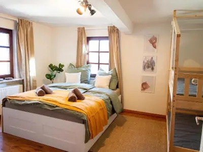 Ein Bett oder Betten in einem Zimmer der Unterkunft Familien Glück