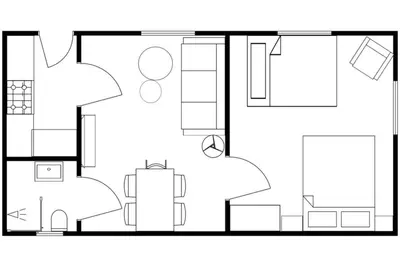 Grundriss der Unterkunft Familien Glück