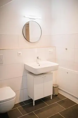 Ein Badezimmer in der Unterkunft HUGOS Design Apartment am Waldrand - ruhig & modern