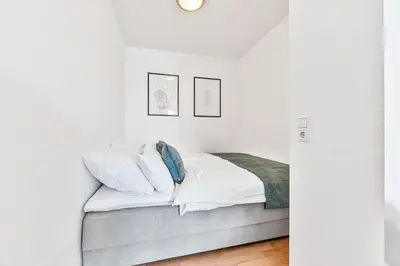 Ein Bett oder Betten in einem Zimmer der Unterkunft COZY stilvolles Apartment, Nähe BASF, BG Klinik