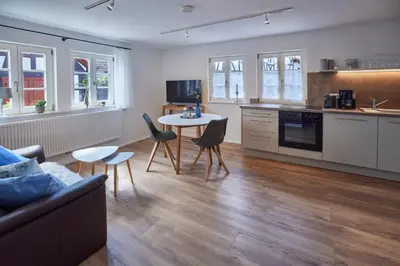 Küche/Küchenzeile in der Unterkunft Winzerlodge, Wohnung Muskateller