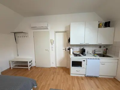 Küche/Küchenzeile in der Unterkunft Gemütliche 1-Zimmer-Wohnung in Pfungstadt-Eschollbrücken