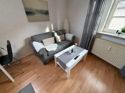 Ein Sitzbereich in der Unterkunft Gemütliche 1-Zimmer-Wohnung in Pfungstadt-Eschollbrücken