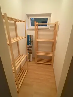 Ein Etagenbett oder Etagenbetten in einem Zimmer der Unterkunft Monteur- und Ferienwohnung Hemsbach