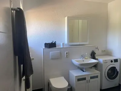 Ein Badezimmer in der Unterkunft Ferienwohnung Nele