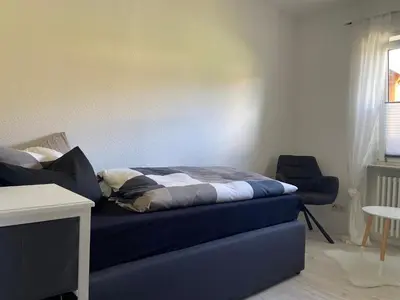 Ein Sitzbereich in der Unterkunft Ferienwohnung Nele
