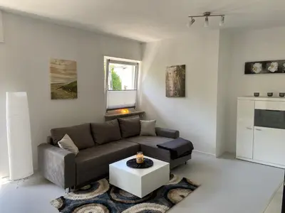 Ein Sitzbereich in der Unterkunft Ferienhaus Mayer Dahn Wohnung Neven