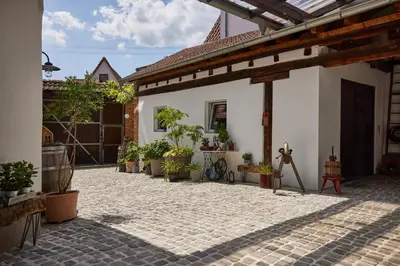 Ein Garten an der Unterkunft Winzerlodge, Wohnung Merlot