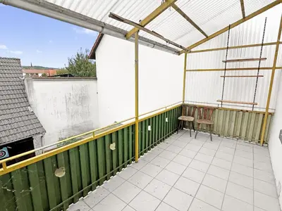 Ein Balkon oder eine Terrasse in der Unterkunft Monteurzimmer fitter room Apartment Bruchsal Heilbronn Bretten