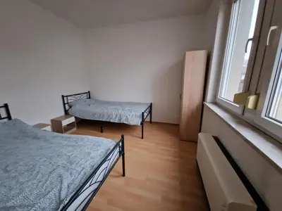 Ein Bett oder Betten in einem Zimmer der Unterkunft Monteurzimmer fitter room Apartment Bruchsal Heilbronn Bretten
