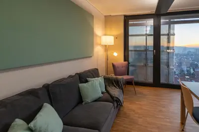 Ein Sitzbereich in der Unterkunft Apartment 
