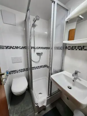 Ein Badezimmer in der Unterkunft Rastatt Hotel Schiff