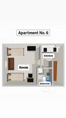Grundriss der Unterkunft Nisay Home - 1 Room Apartment - N6