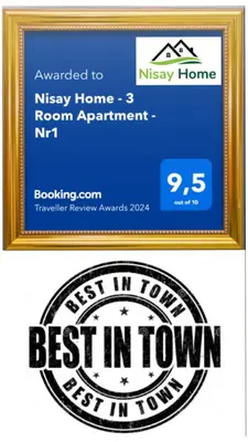 Ein Zertifikat, Auszeichnung, Logo oder anderes Dokument, das in der Unterkunft Nisay Home - 1 Room Apartment - N6 ausgestellt ist