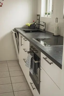 Küche/Küchenzeile in der Unterkunft Pension Nickel Ferienwohnung EG Am Holzlachgraben