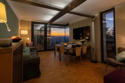 Ein Sitzbereich in der Unterkunft Apartment 