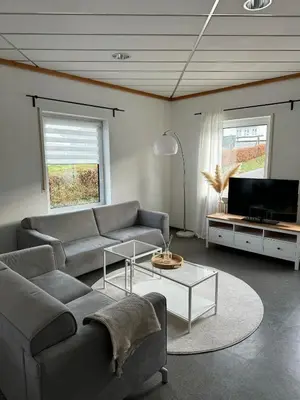 Ein Sitzbereich in der Unterkunft Ferienhaus Alte Bank in Göcklingen