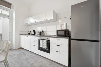 Küche/Küchenzeile in der Unterkunft KA01 Schicke Wohnung in Worms!
