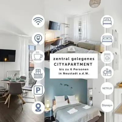 Zentral gelegenes 2BR Cityapartment in Neustadt an der Weinstraße
