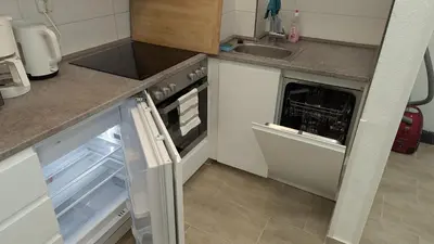 Küche/Küchenzeile in der Unterkunft FeWo-Seeheim Barrierefrei EG