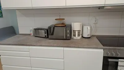 Küche/Küchenzeile in der Unterkunft FeWo-Seeheim Barrierefrei EG
