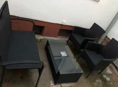 Ein Sitzbereich in der Unterkunft Monteurhaus 5 Zimmer