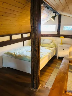 Ein Bett oder Betten in einem Zimmer der Unterkunft Alte Töpferei