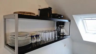 Küche/Küchenzeile in der Unterkunft 2 x Einzelbett Studio