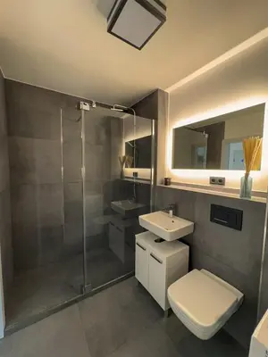 Ein Badezimmer in der Unterkunft Charmante Schlossblick Wohnung